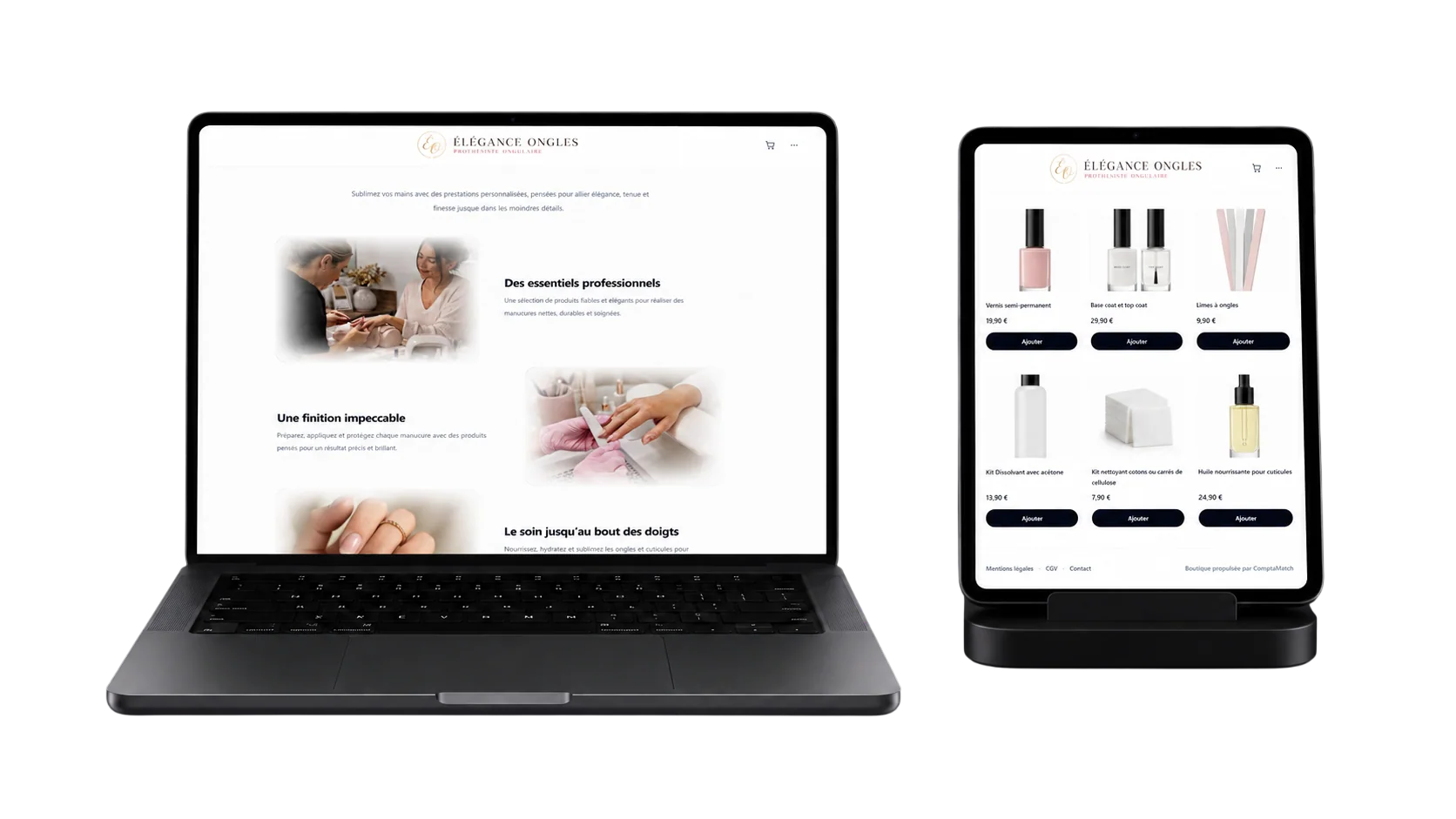 Boutique en ligne publiée avec ComptaPRO
